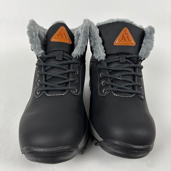 Mishansha Unisex Winter Boots Size 42, Men 9 - Women 11.5 Outdoor Lined, Leather - Picture 3 of 11